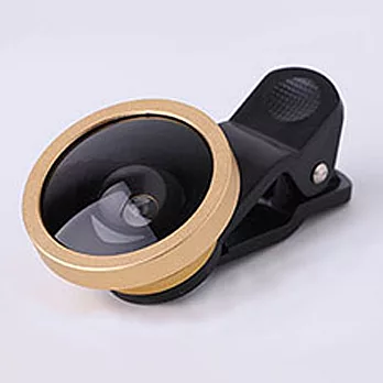 4X超級廣角 夾式 自拍鏡頭組 通用型手機廣角鏡頭金色