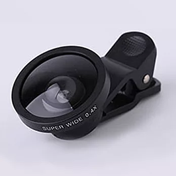 4X超級廣角 夾式 自拍鏡頭組 通用型手機廣角鏡頭黑色