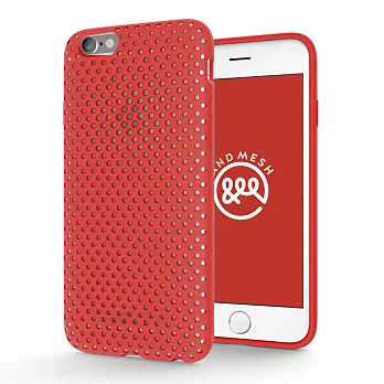 AndMesh iPhone 6/6S 日本QQ網點軟質防撞保護套 - 紅