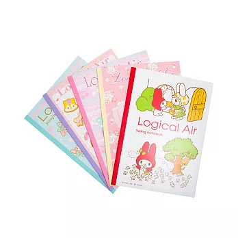 《Sanrio》美樂蒂超輕量B5膠裝筆記本組(一組5本入)