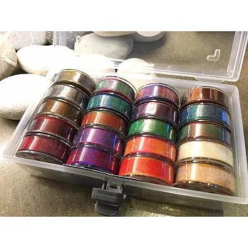 【Crystal Rose緞帶專賣店】Petals緞帶刺繡盒裝 - 15mm雙色雪紗帶20色(二)