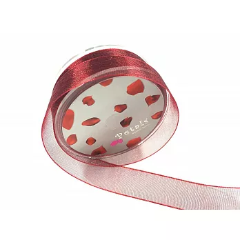 【Crystal Rose緞帶專賣店】Petals緞帶刺繡 - 15mm雙色雪紗帶#35