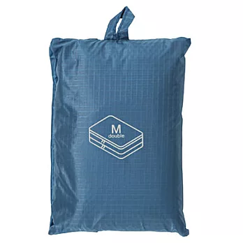 [MUJI無印良品]滑翔傘布旅行分類可折收納袋/中.雙層藍26×40×10cm藍