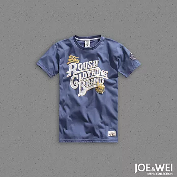 【JOE & WEI】美式浮印字體短TEE(3色)-M-XL L藍