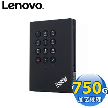 Lenovo 聯想 ThinkPad 750GB USB3.0 行動安全硬碟 (0A65616)