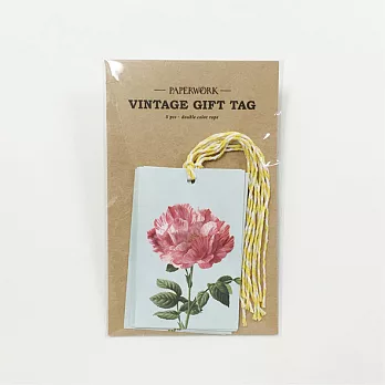 《PAPERWORK紙本作業》復古禮物吊卡 / 薔薇