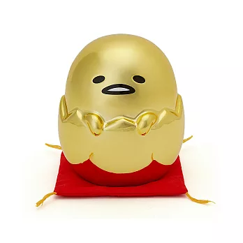 《Sanrio》蛋黃哥造型陶磁存錢筒(招財黃金版)