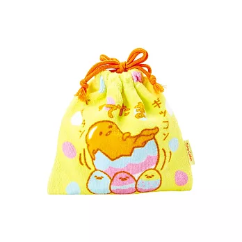 《Sanrio》蛋黃哥毛巾布雙面縮口袋(繽紛彩蛋)