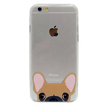 MK馬克 APPLE iPhone 6 6Plus 6S Plus 4.7吋 5.5吋 寵物系列 手機殼 透明 軟殼 半臉 Q版法鬥款4.7吋
