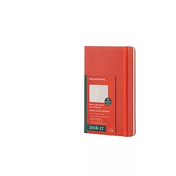 MOLESKINE 日程系列/2016-17年18M週記本/13*21/大型LARGE/橙