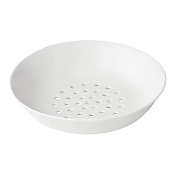 [MUJI無印良品]米白瓷瀝水盤/約直徑19×高4.5cm