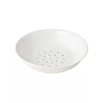 [MUJI無印良品]米白瓷瀝水盤/約直徑15×高3.5cm