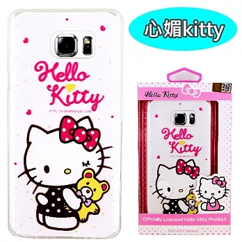 【Hello Kitty】Samsung Galaxy Note 5 彩繪透明保護軟套心媚kitty