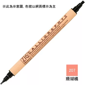 雙頭平頭麥克筆(2mm/3.5mm)-珊瑚橘