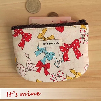 It’s mine 零錢包系列-蝴蝶結女孩-白