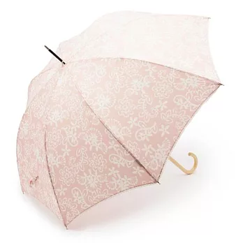 【Afternoon Tea】蕾絲花情晴雨兩用長傘 粉紅色