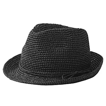 [MUJI無印良品]椰纖編織紳士帽黑色