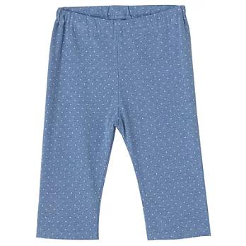 [MUJI無印良品]兒童有機棉混每日兒童服五分緊身褲110天空藍紋樣