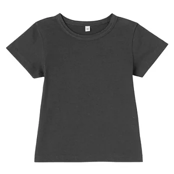[MUJI無印良品]幼兒有機棉每日兒童服短袖T恤80墨灰