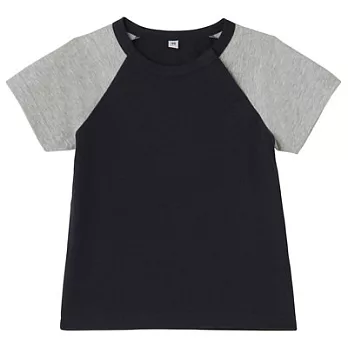 [MUJI無印良品]幼兒有機棉每日兒童服配色短袖T恤80深藍
