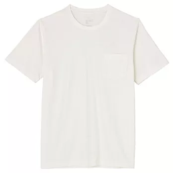[MUJI無印良品]男有機棉附口袋短袖T恤S柔白