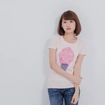 棉花糖冰淇淋 短袖 蜜桃棉 女TL桔粉