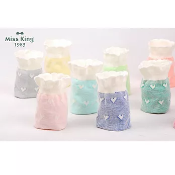 【Missking 1983】春夏全棉薄款荷葉邊女襪 (螢光綠)
