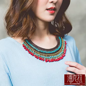 【潘克拉Accessories】泰國假領編織項鍊-F 隨機