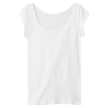 [MUJI無印良品]女棉質(抗菌防臭)涼感法式袖衫S白色