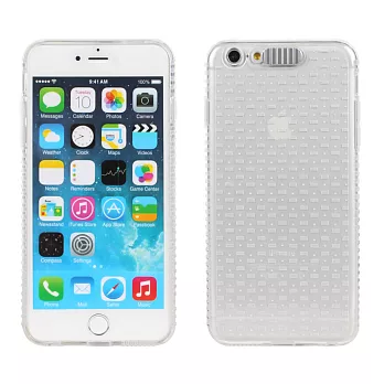 【BIEN】iPhone 6/6s 小方紋來電閃燈全透軟質手機殼