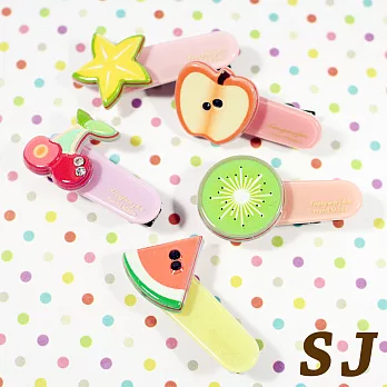 【SJ】甜味水果拼盤造型壓夾4入-隨機不挑款
