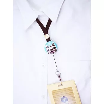 馬卡龍戴式伸縮識別證--法鬥與雪納瑞,好朋友伸縮識別證法鬥