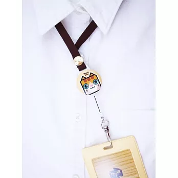 馬卡龍戴式伸縮識別證--喵喵樂園,伸縮識別證喵喵花貓