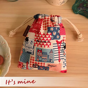 It’s mine 收納袋《S》系列-巴黎拼布市集-紅