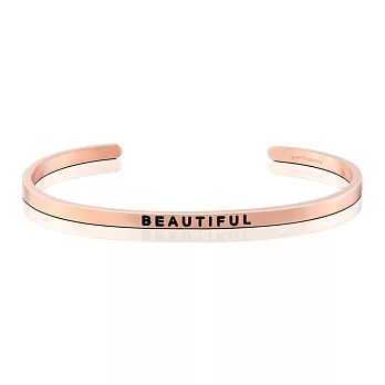 MANTRABAND BEAUTIFUL 成就專屬自己的美 玫瑰金手環 附包裝盒