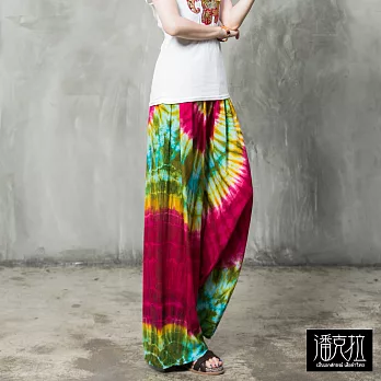 【潘克拉】全染輕飄寬褲-F FREE染色