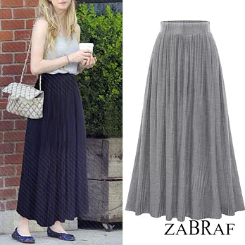 【BR】百褶高腰純色長裙-共3色(M-XL適穿)FREE灰色