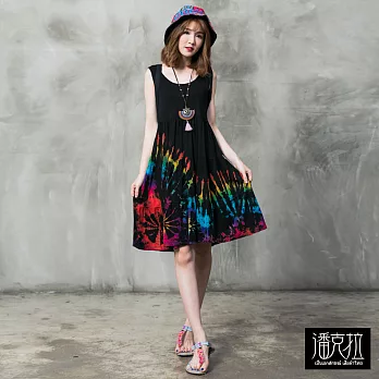 【潘克拉】半染背心洋裝-F FREE黑