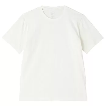 [MUJI無印良品]男有機棉圓領短袖T恤XS柔白