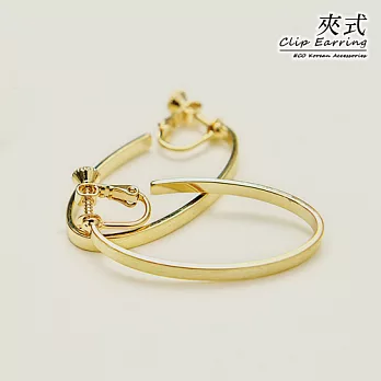 【安珂ECO正韓飾品】時尚摩登小姐 夾式耳環(螺旋夾/2色)金色