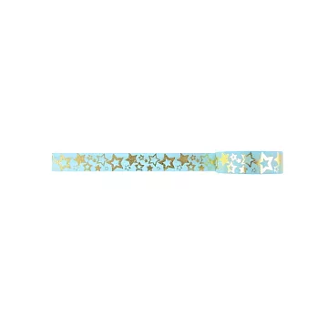 【i-Tape】MIT和紙膠帶.粉彩燙金系列-星星粉藍