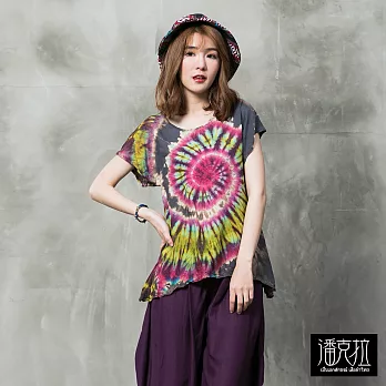 【潘克拉】全綁染短T(2色)-F FREE灰