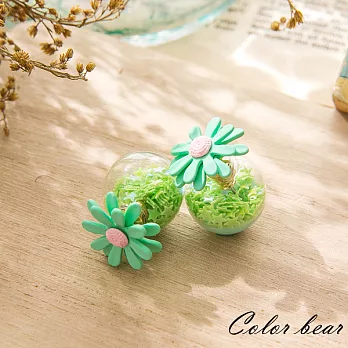 【卡樂熊】春暖花開星星泡泡糖大力丸耳環-綠色