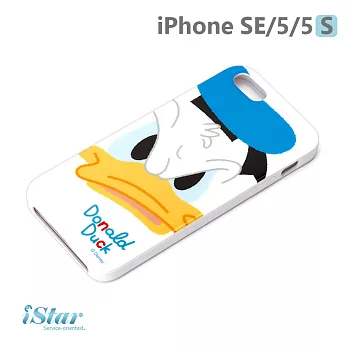 【日本 PGA-iJacket】正版 迪士尼 iPhone SE/5/5s TPU誰的大臉系列 軟殼 手機殼 - 唐老鴨080唐老鴨