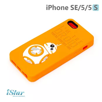 【日本 PGA-iJacket 正版 迪士尼Starwars 星際大戰iPhone SE/5/5s 3D立體浮雕矽膠系列 軟殼 手機 -BB-8-094BB-8