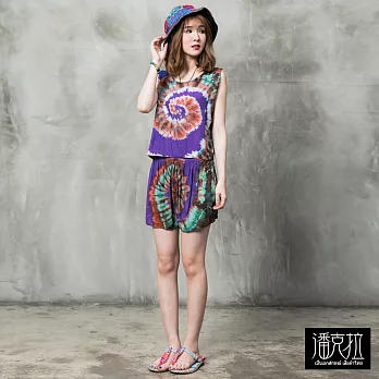 【潘克拉】盛夏必備全染套裝(2色)-F　FREE紫