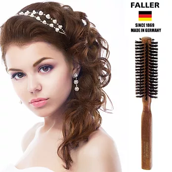 【德國FALLER芙樂梳具刷具】德國製FSC 櫸木黑豚鬃 30MM 熱塑梳 捲髮梳 防靜電 蓬厚捲度髮型必備