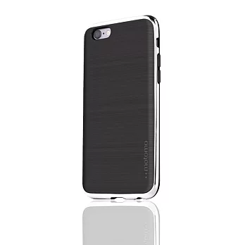 motomo iPhone6/6s 4.7吋 INO Line Infinity 質感流線保護殼 黑/鉻銀框