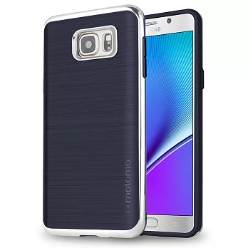 motomo Galaxy Note 5 INO Line Infinity 質感流線保護殼 皇家藍/鉻銀框