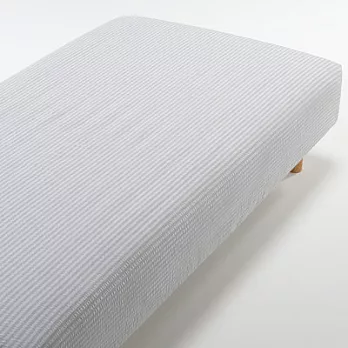 [MUJI無印良品]有機棉凹凸織床包/D雙人灰色